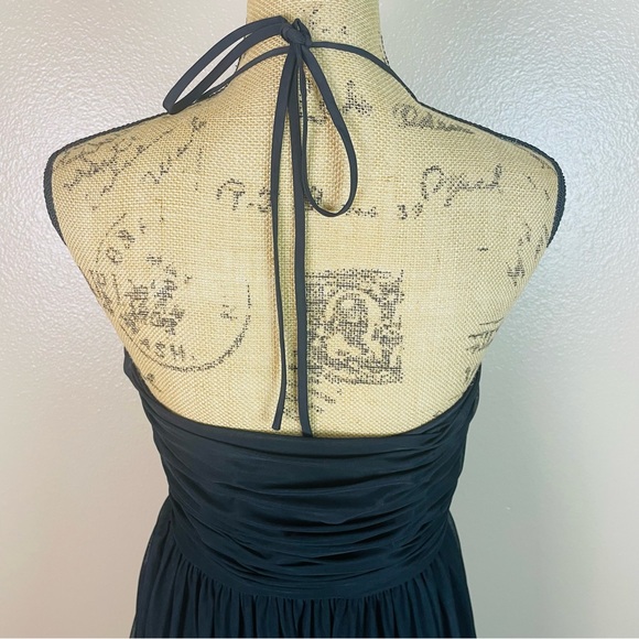 Vtg Maggy London Sequins Black Chiffon Front Beaded Cocktail Dress 12P Evening - Picture 9 of 11